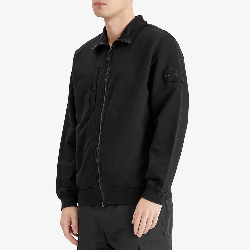 Stone Island Men's Ghost Piece Full Zip Sweatshirt Black